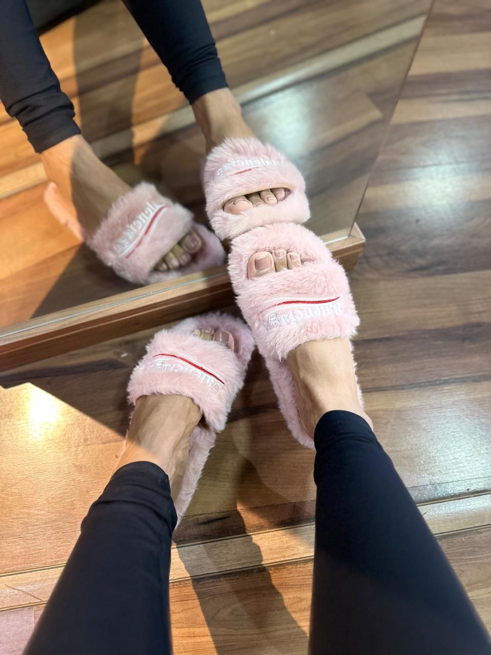 Slide Balenciaga Furry Luxo