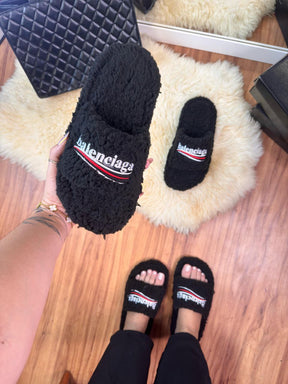 Slide Balenciaga Furry Luxo
