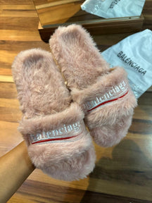 Slide Balenciaga Furry Luxo