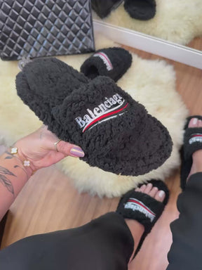 Slide Balenciaga Furry Luxo